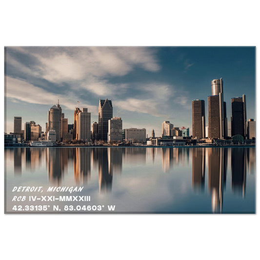 DETROIT SKYLINE BOX CANVAS