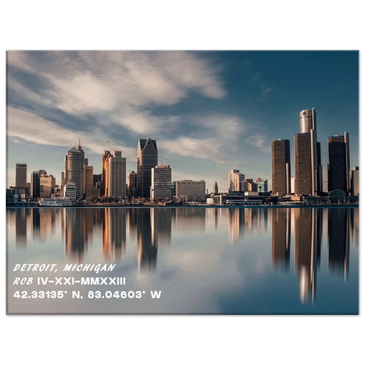 DETROIT SKYLINE BOX CANVAS