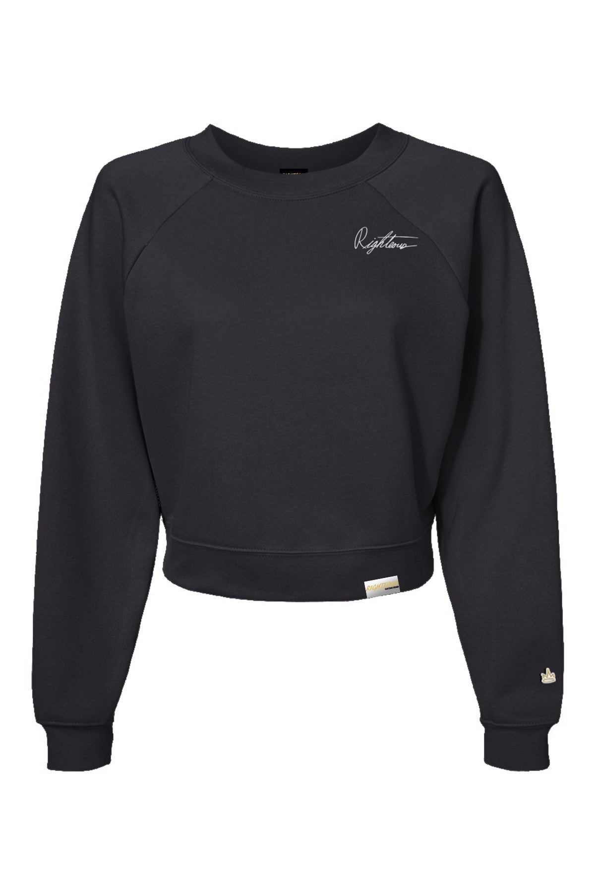 EMBROIDERED SIGNATURE CROP CREWNECK