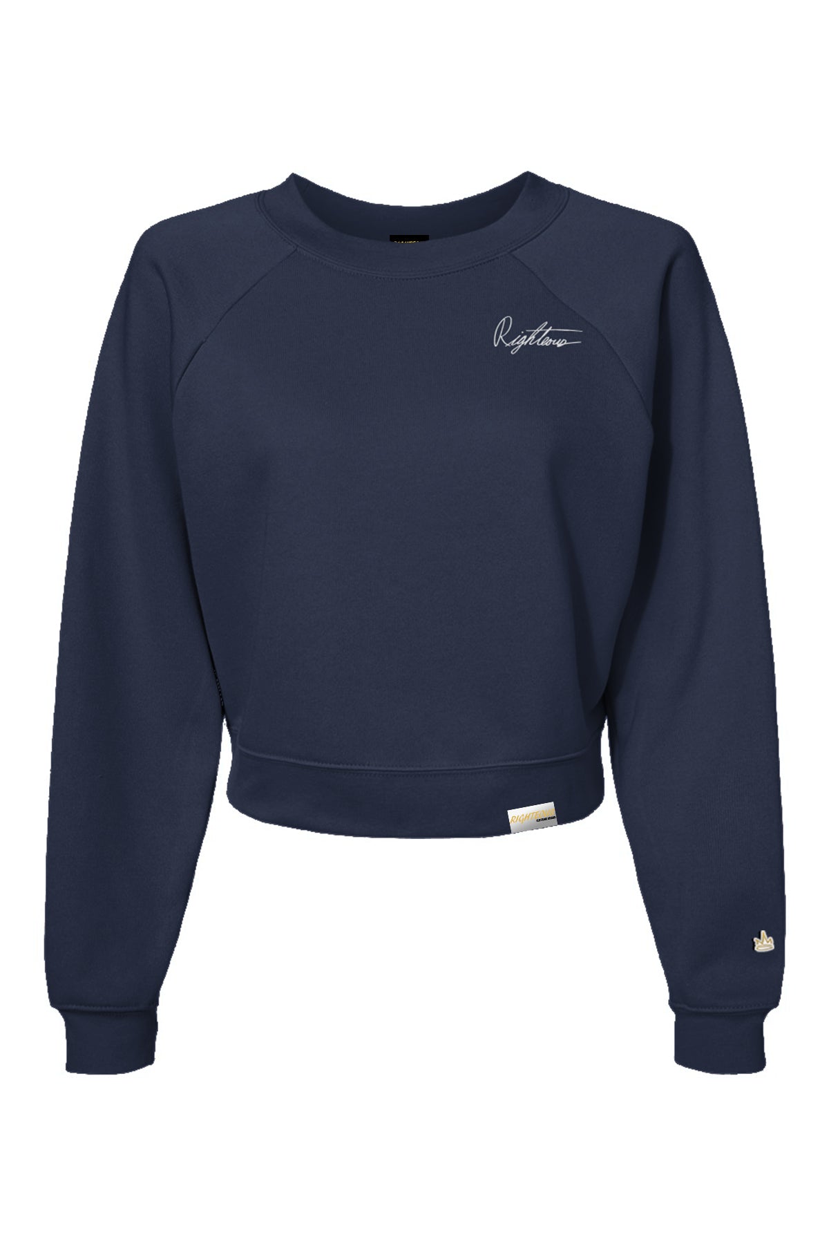 EMBROIDERED SIGNATURE CROP CREWNECK