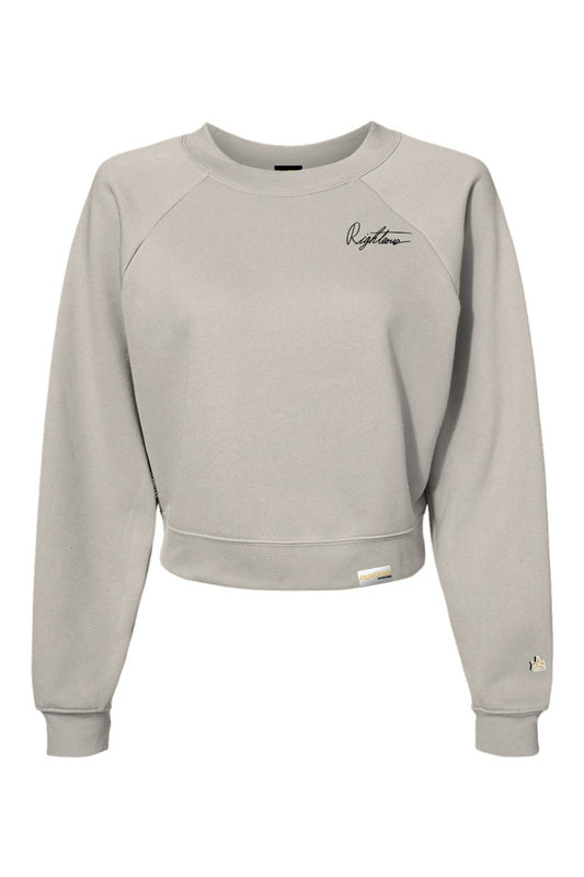 EMBROIDERED SIGNATURE CROP CREWNECK