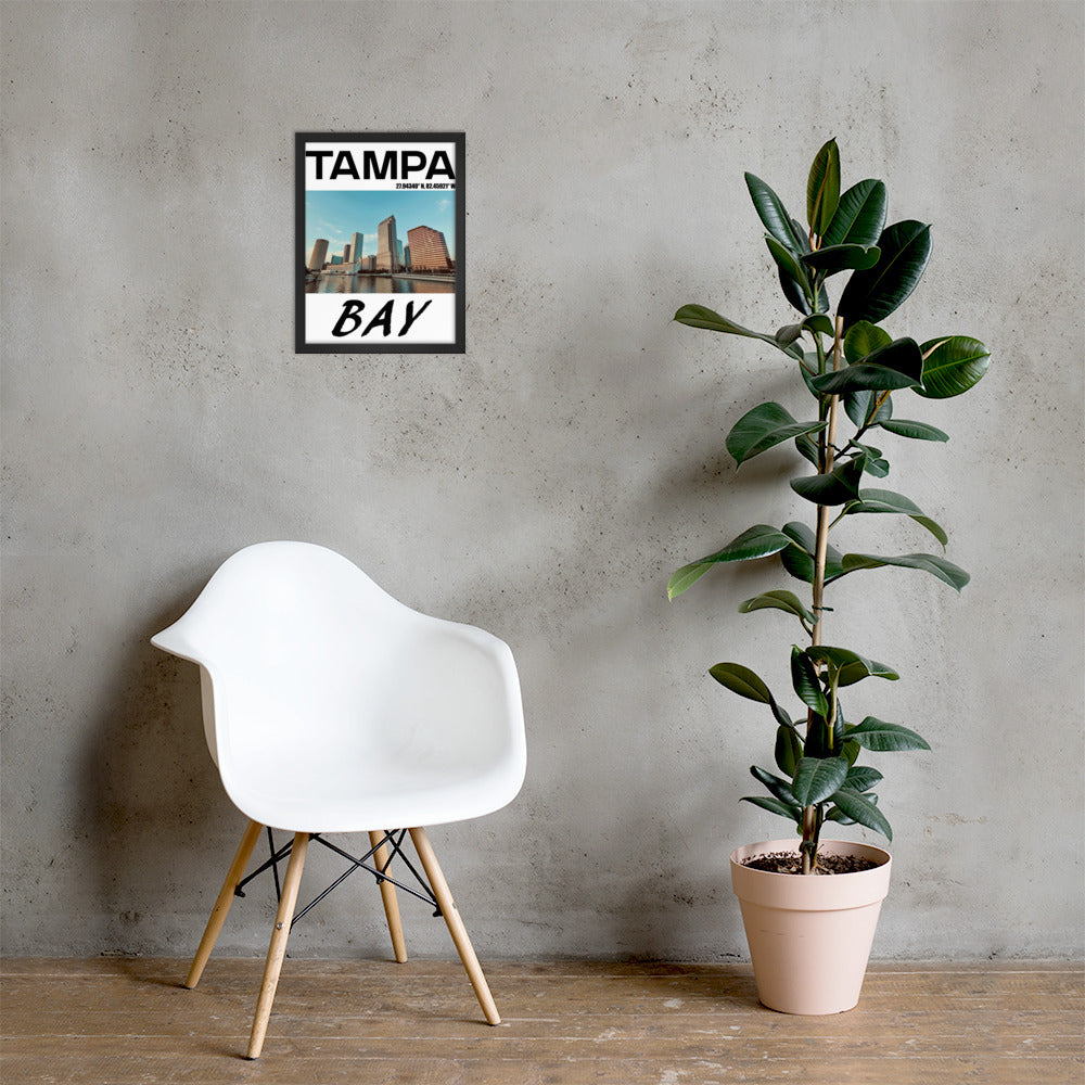 TAMPA BAY SKYLINE FRAMED POSTER