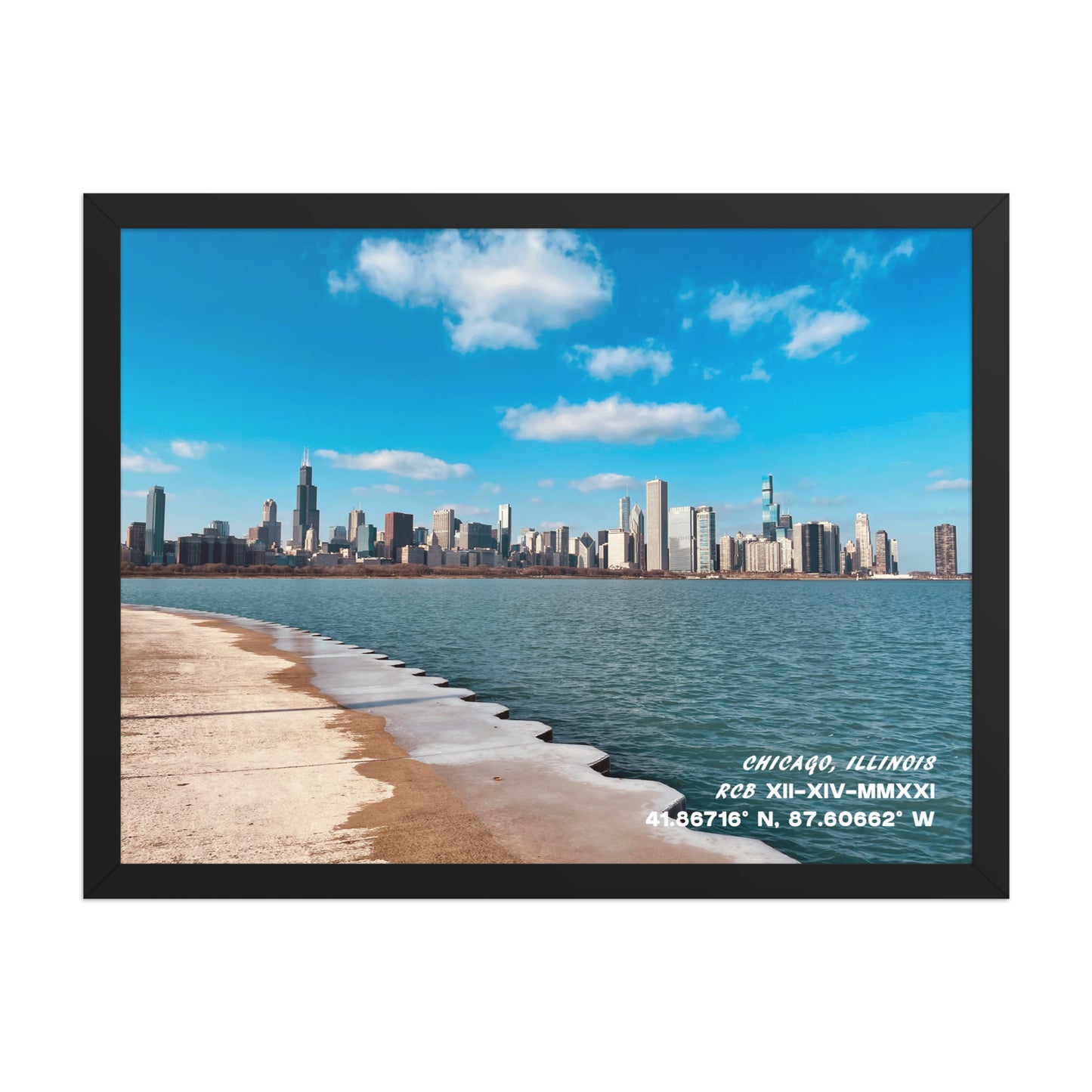 CHICAGO SKYLINE FRAMED POSTER