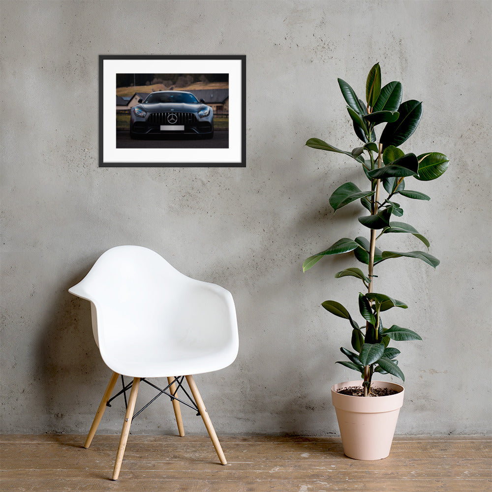 AMG GT FRAMED POSTER