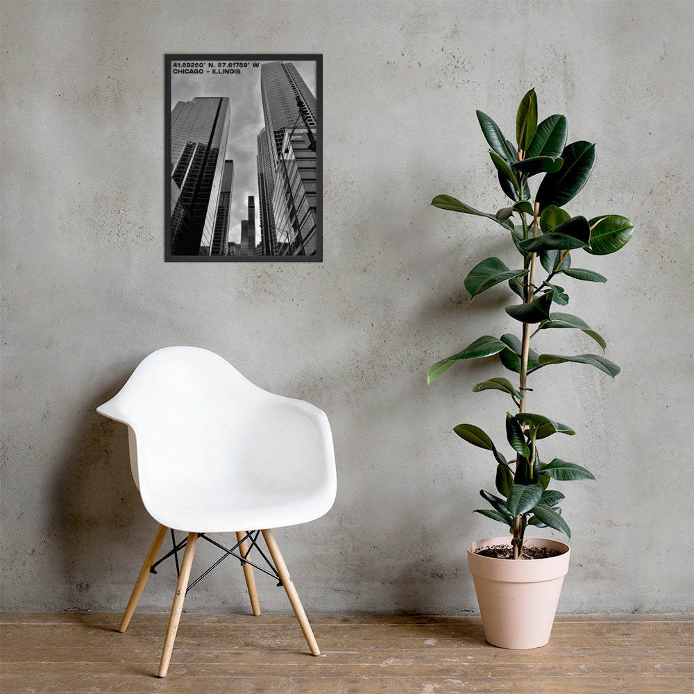CHICAGO STREETVIEW FRAMED POSTER