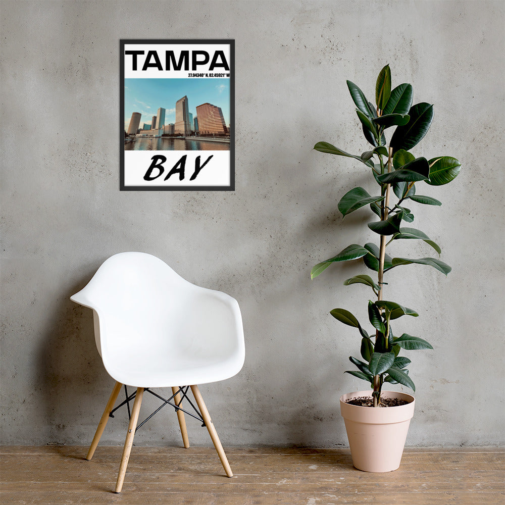 TAMPA BAY SKYLINE FRAMED POSTER