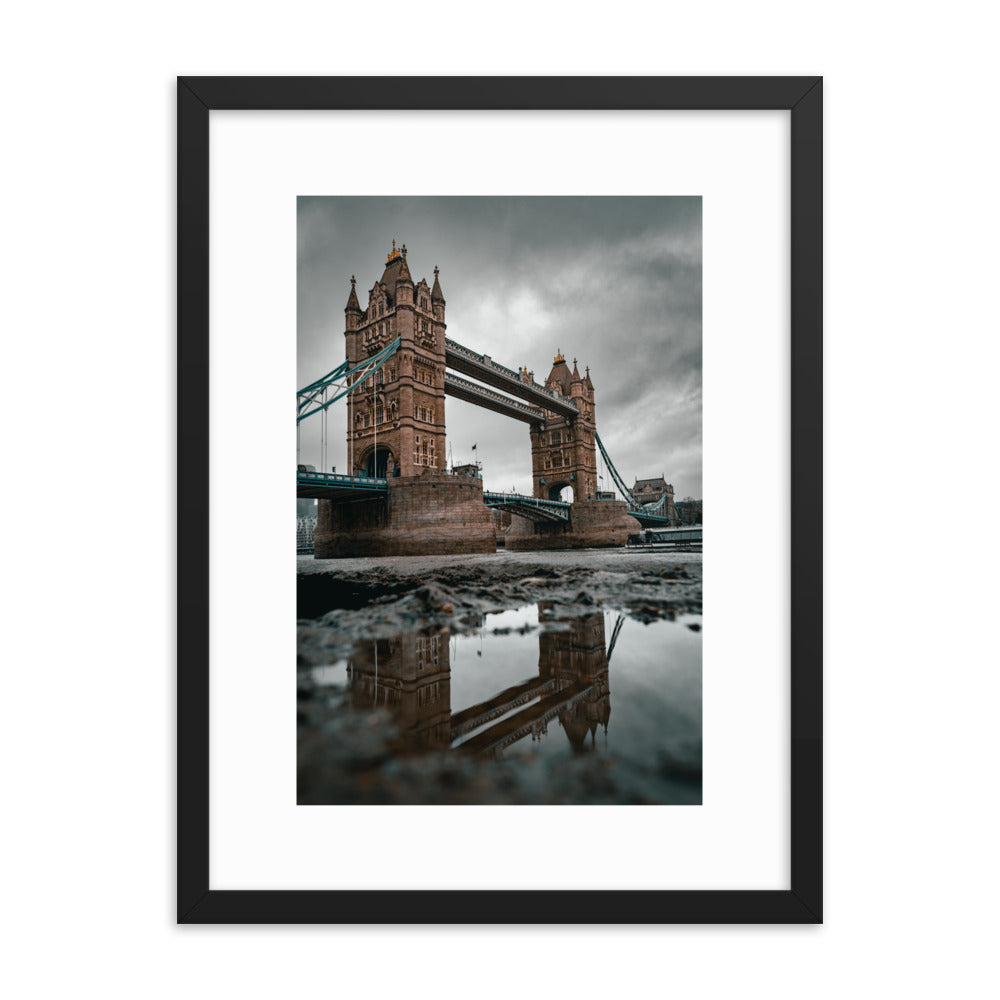 LONDON BRIDGE MIRRORED FRAMED POSTER