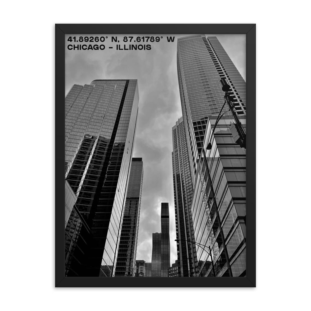 CHICAGO STREETVIEW FRAMED POSTER