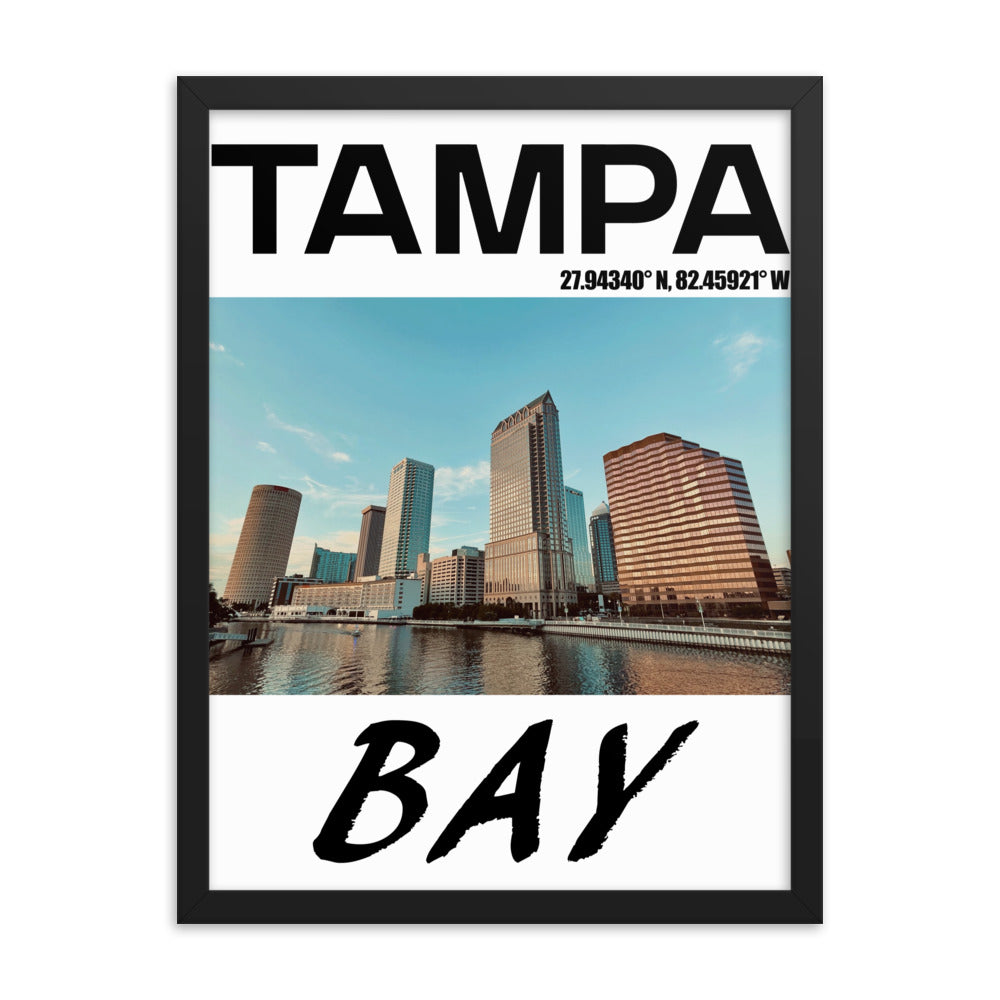 TAMPA BAY SKYLINE FRAMED POSTER
