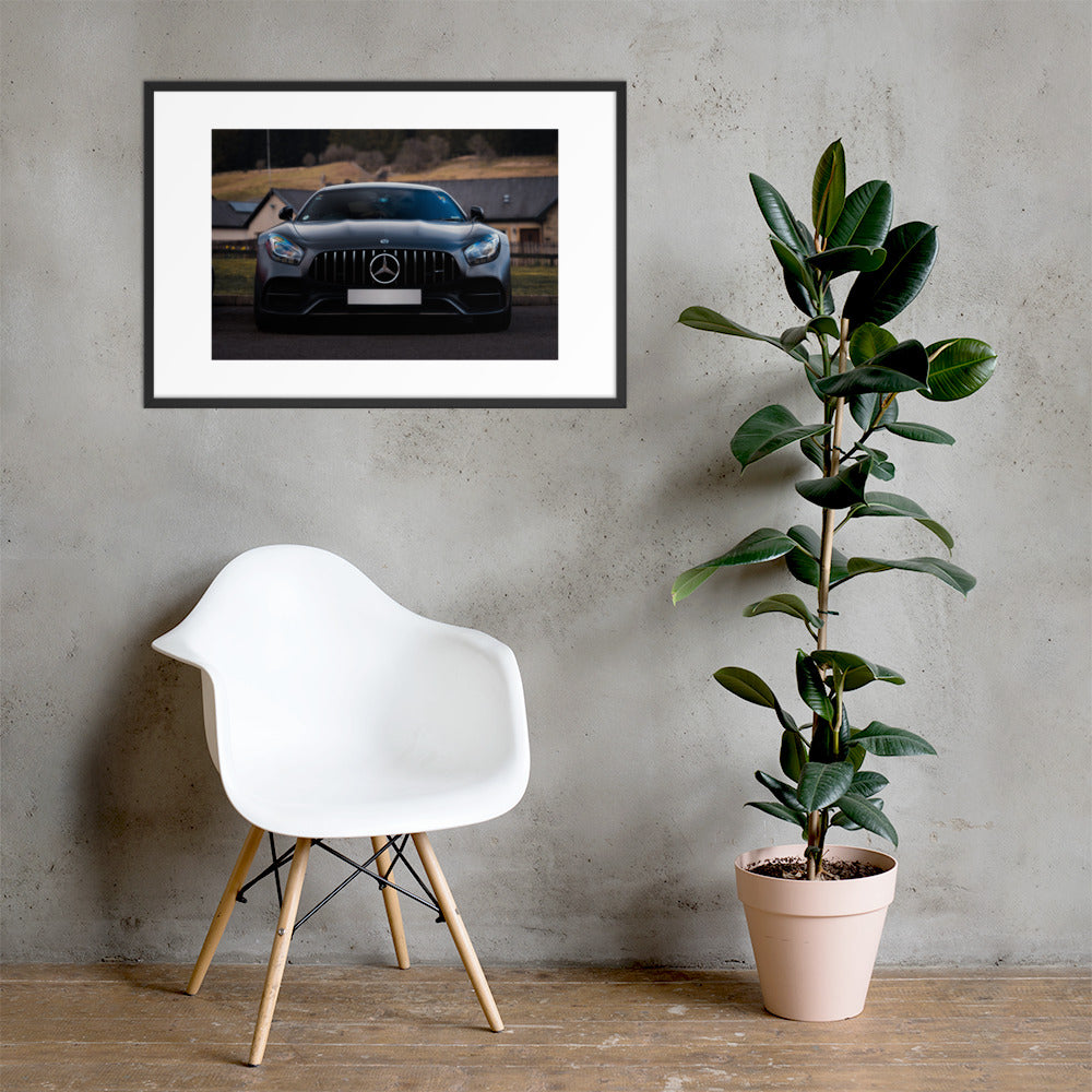 AMG GT FRAMED POSTER