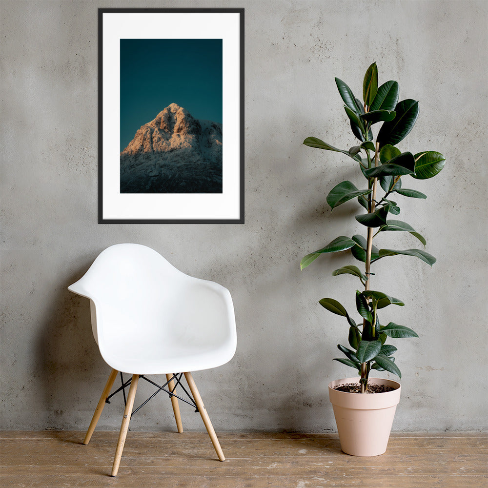 SUNRISE ON GLENCOE MOUNTAINS FRAMED POSTER