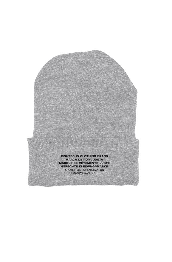 Righteous Embroidered Multilingual Premium Beanie