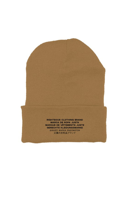 Righteous Embroidered Multilingual Premium Beanie