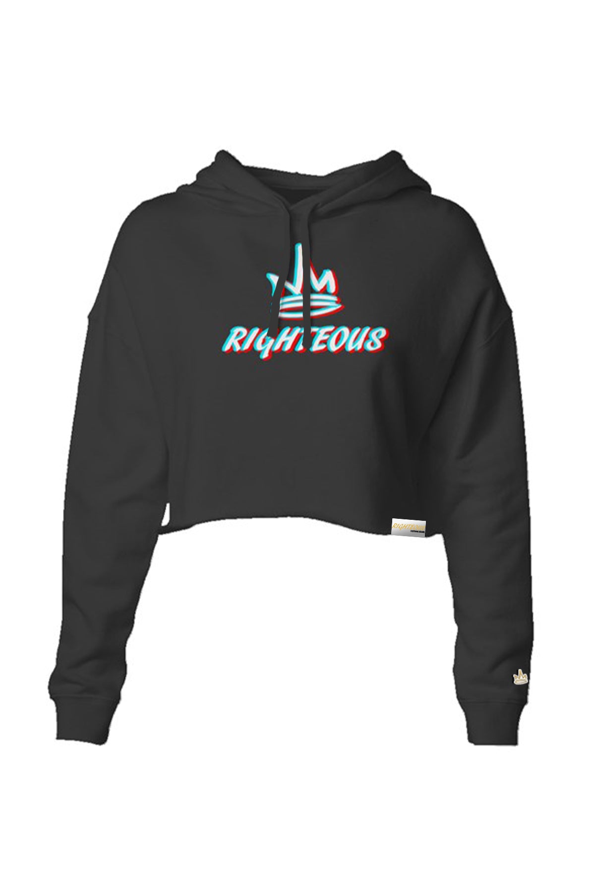 GLITCH CROP HOODIE