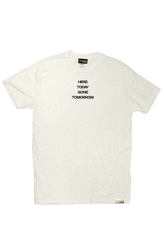 HERE TODAY GONE TOMORROW TEE