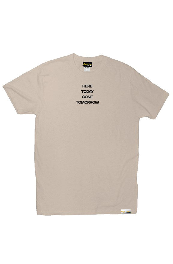 HERE TODAY GONE TOMORROW TEE