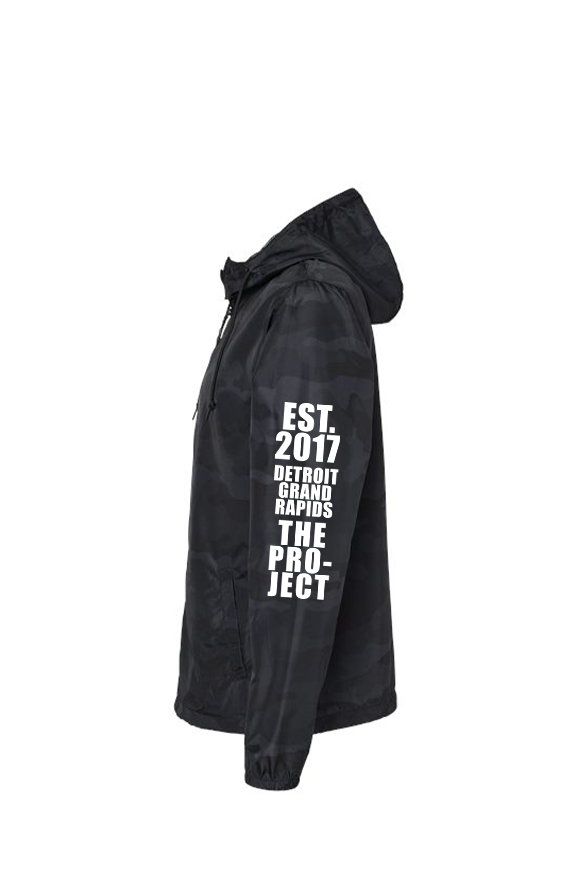 THE PROJECT BLACK CAMO WINDBREAKER