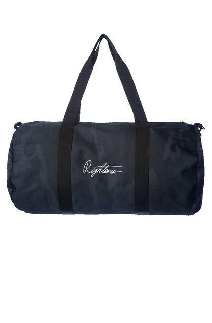 RIGHTEOUS EMBROIDERED SIGNATURE CAMO DUFFEL BAG