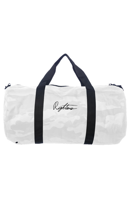 RIGHTEOUS EMBROIDERED SIGNATURE CAMO DUFFEL BAG