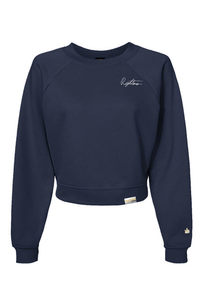 EMBROIDERED SIGNATURE CROP CREWNECK