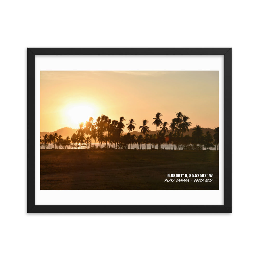 PLAYA SAMARA SUNSET FRAMED POSTER