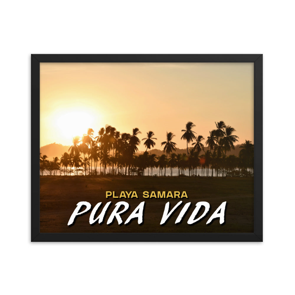 PURA VIDA SAMARA SUNSET FRAMED POSTER