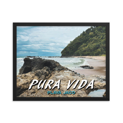 PURA VIDA PLAYA JACO FRAMED POSTER