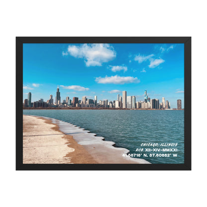 CHICAGO SKYLINE FRAMED POSTER