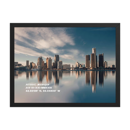 DETROIT SKYLINE FRAMED POSTER