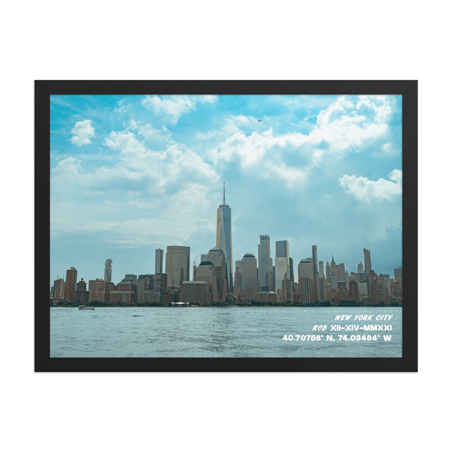 NEW YORK CITY SKYLINE FRAMED POSTER