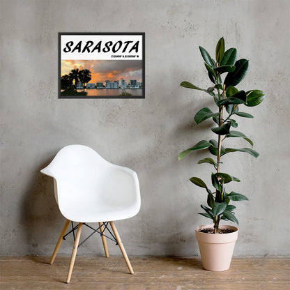 SARASOTA SKYLINE FRAMED POSTER