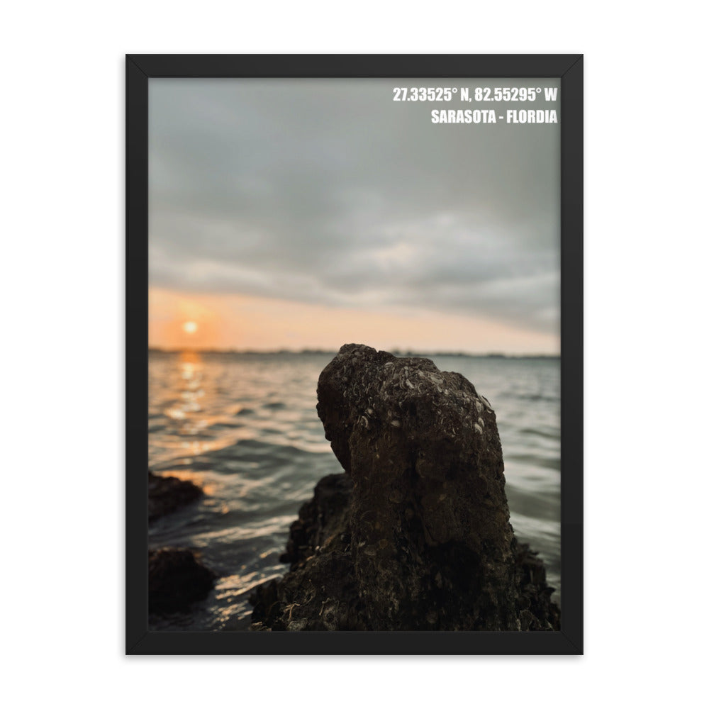 SUNSET OCEAN VIEW FRAMED POSTER