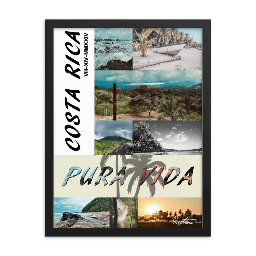 COSTA RICA MIX FRAMED POSTER