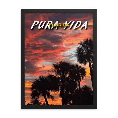 FLORIDA PURA VIDA FRAMED POSTER