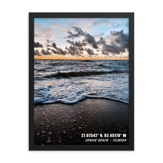 VENICE BEACH SUNSET FRAMED POSTER