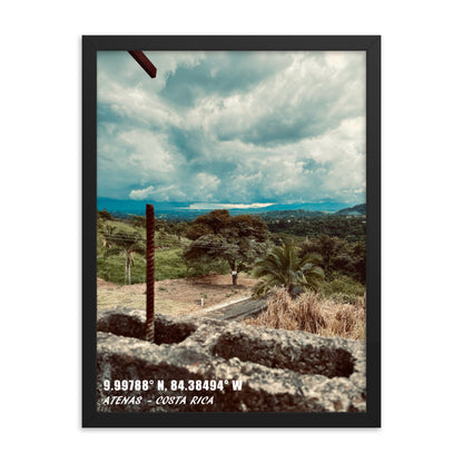 COSTA RICA VALLEY FRAMED POSTER