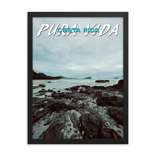 PURA VIDA QUEPOS FRAMED POSTER