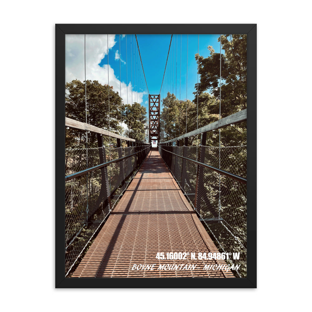 BOYNE MTN SKYBRIDGE FRAMED POSTER